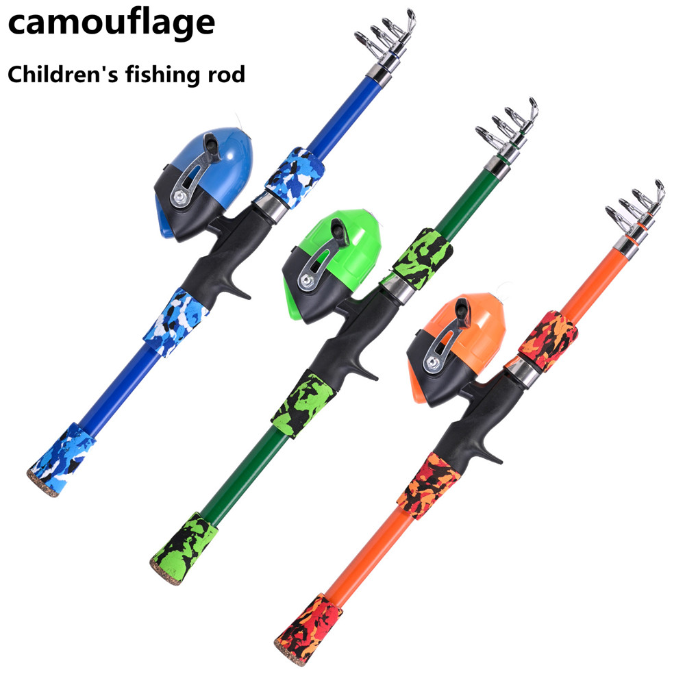 Fishing Rod Ice - Портативная телескопическая камуфляжная детская удочка с